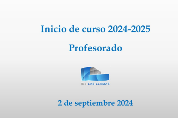 Inicio curso 24 25 profesorado