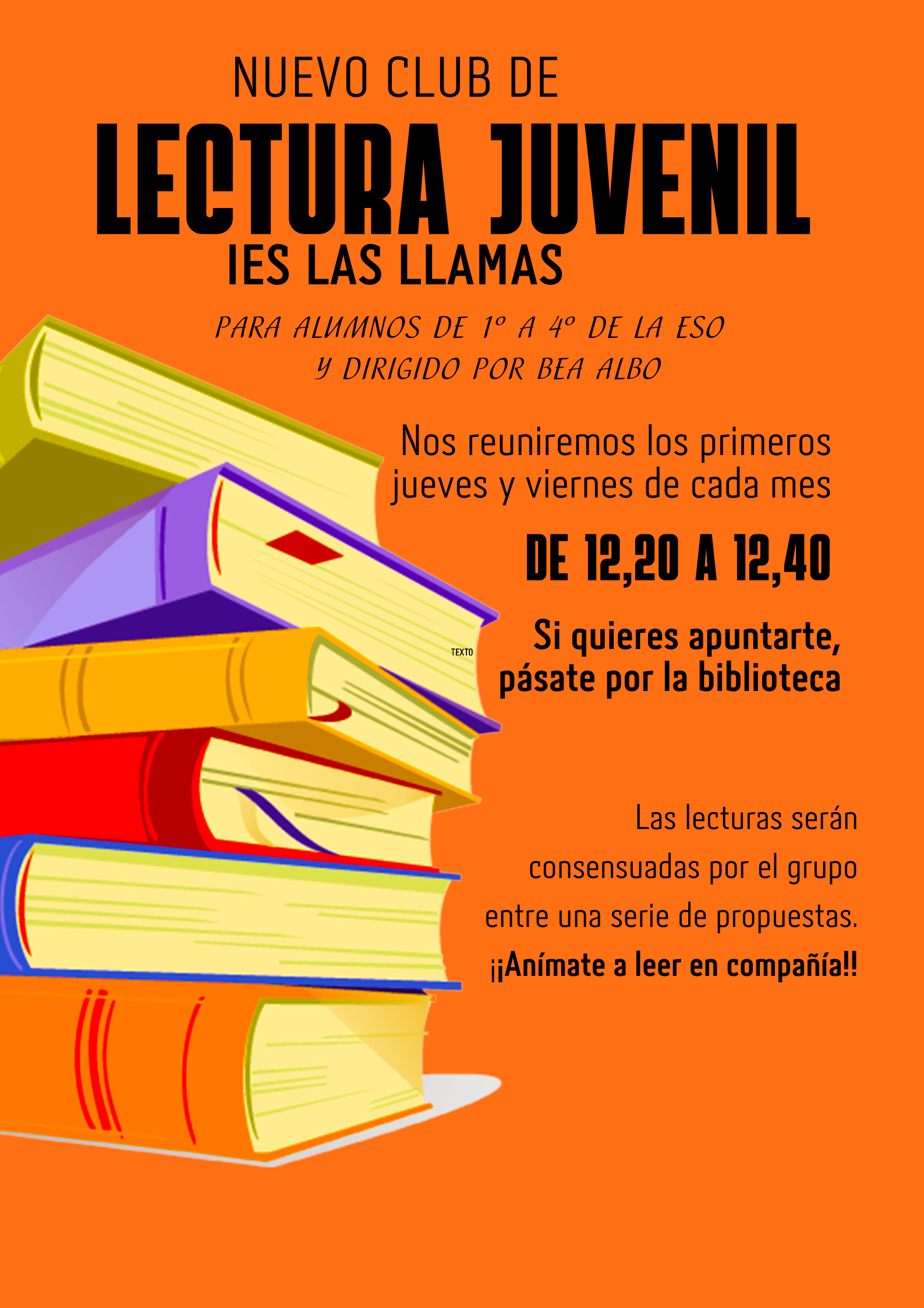 POSTER CLUB DE LECTURA